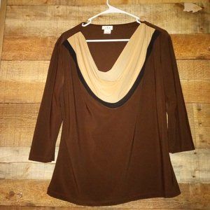 Size XL top, beautiful brown combination